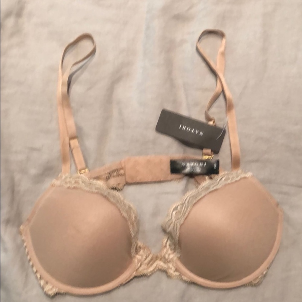 Natori feathers push up bra in nude